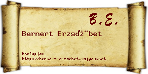 Bernert Erzsébet névjegykártya