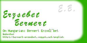 erzsebet bernert business card